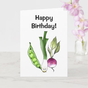 Happy birthday! (happy vegetables) card