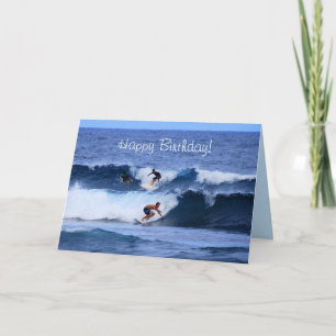 Happy Birthday Hawaiian Surfers Card