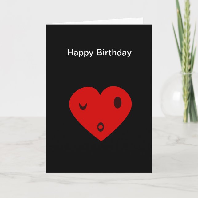 Happy Birthday Heart Card (Front)