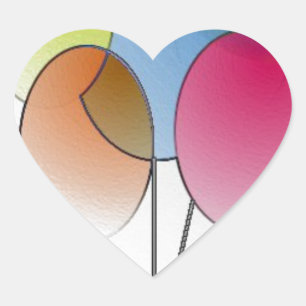 Happy Birthday Heart Sticker