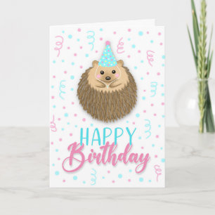 Happy Birthday Hedgie Card