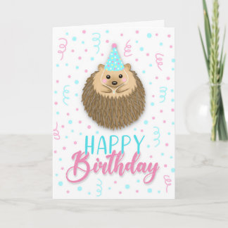 Happy Birthday Hedgie Card