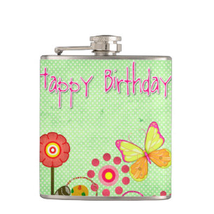 Happy Birthday Hip Flask