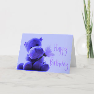 Happy Birthday Hippo Greeting Card