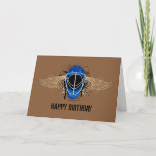 Happy Birthday Hockey Goalie Mask Greeting Card