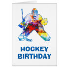 Happy Birthday Hockey Goalie Watercolor