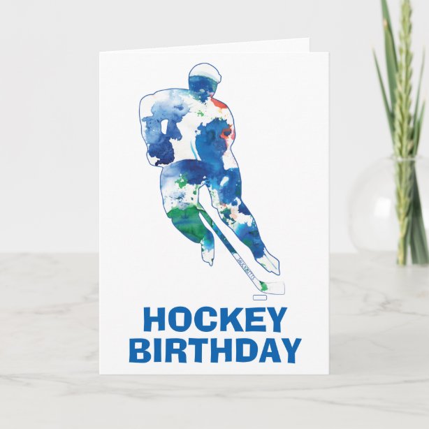 Ice Hockey Birthday Cards | Zazzle UK