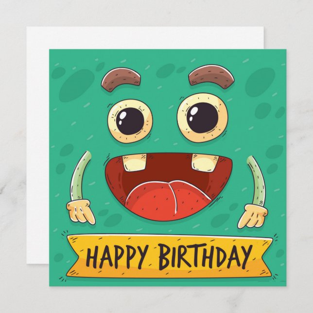 Happy Birthday Holiday Card (Front/Back)