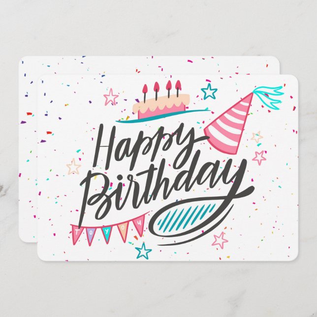 Happy Birthday Holiday Card (Front/Back)