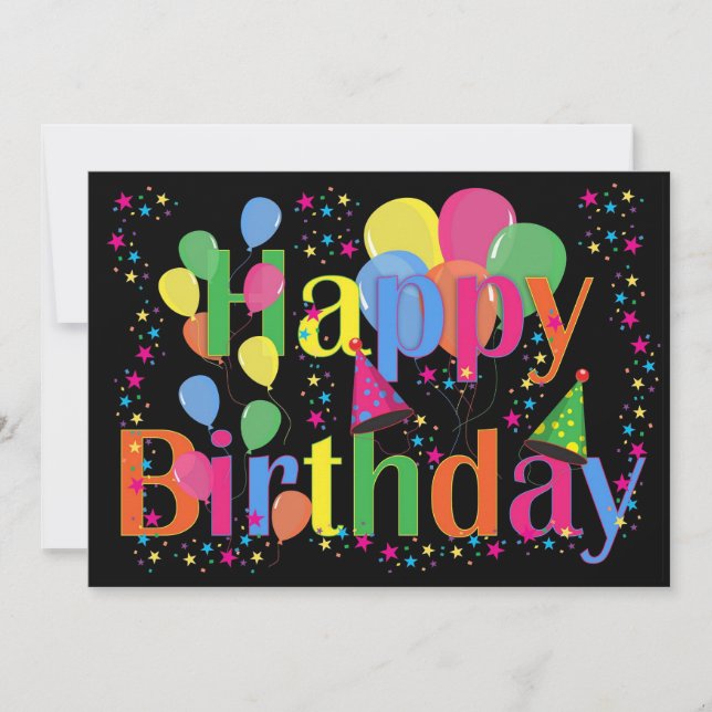 Happy Birthday Holiday Card (Front)