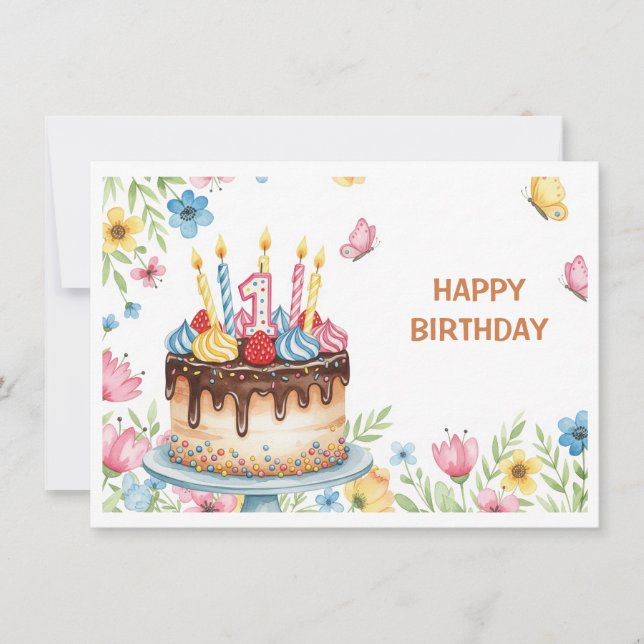 Happy Birthday Holiday Card (Front)