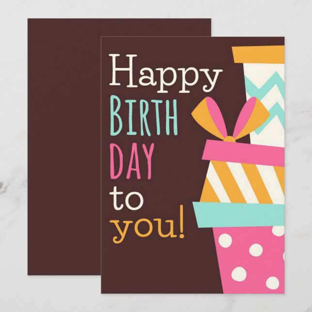 Happy Birthday Holiday Card (Front/Back)