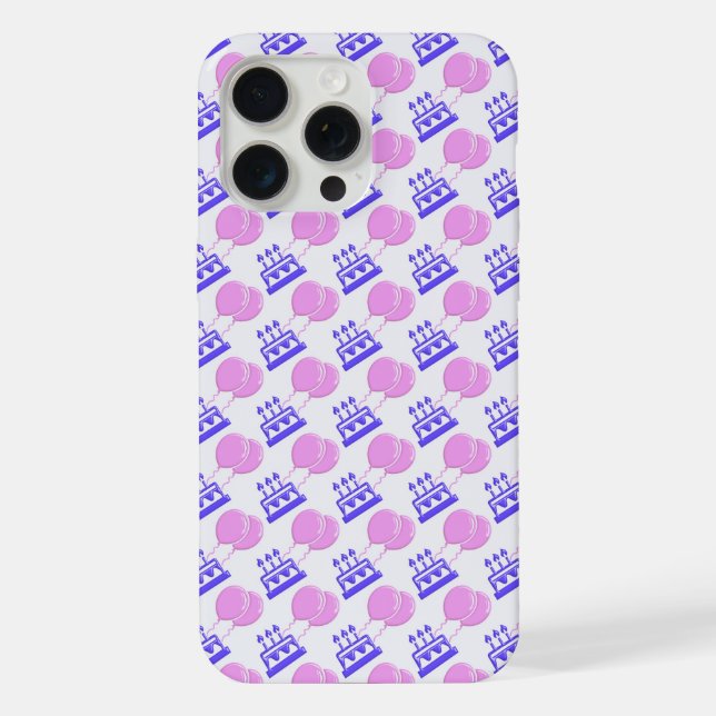 Happy Birthday Holiday pattern iPhone Case (Back)