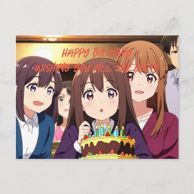 Happy birthday holiday postcard (Front)