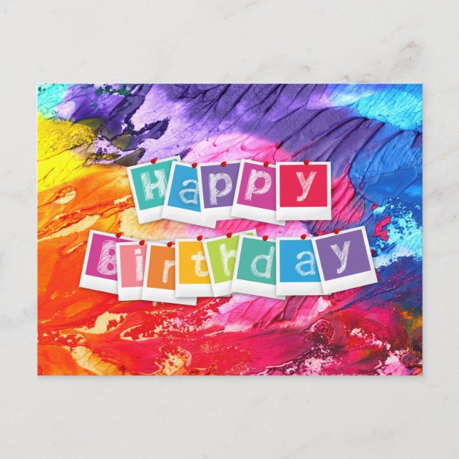 Happy Birthday Holiday Postcard (Front)