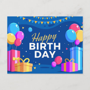Happy Birthday Holiday Postcard