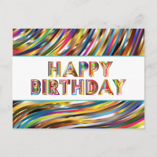 Happy Birthday Hologram Postcard