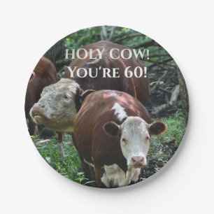 Happy Birthday Holy Cow! Paper Plate