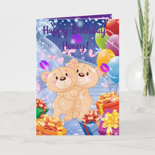 Happy Birthday, Honey Card (Front)