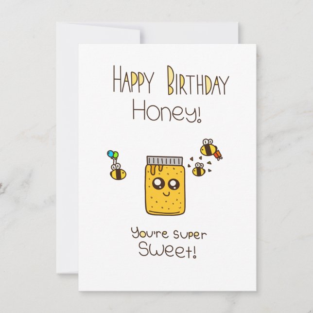 Happy Birthday Honey Invitation (Front)