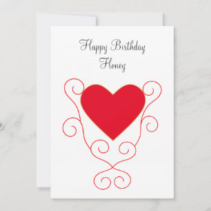 Happy Birthday Honey Love Heart Birthday