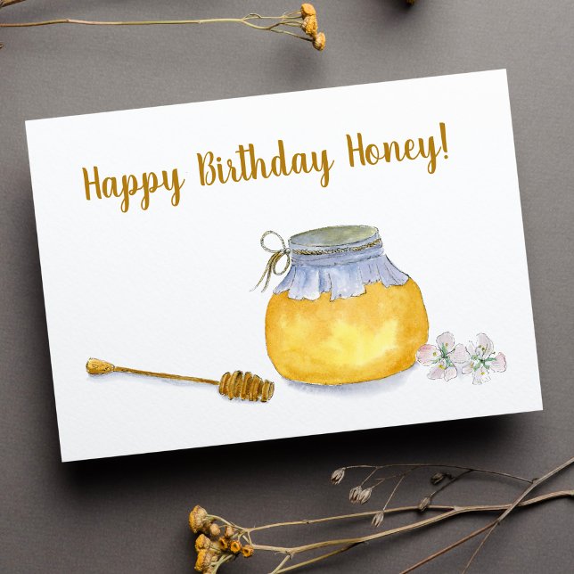 Happy Birthday Honey Pot Card (Send some honey wishes to a family or friend for birthday !)