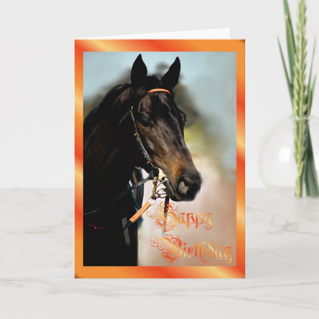 Happy Birthday Horse Birthday card horse lovers (Front)