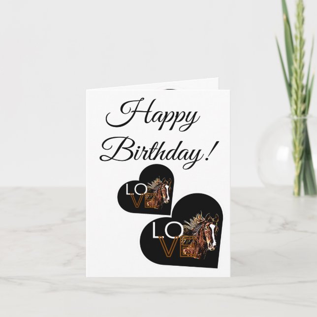 happy birthday horse card (Front)