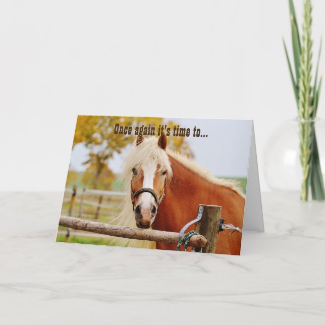 Happy Birthday Horse Card (Front)