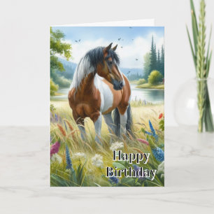Happy Birthday Horse Lover Girl  Card
