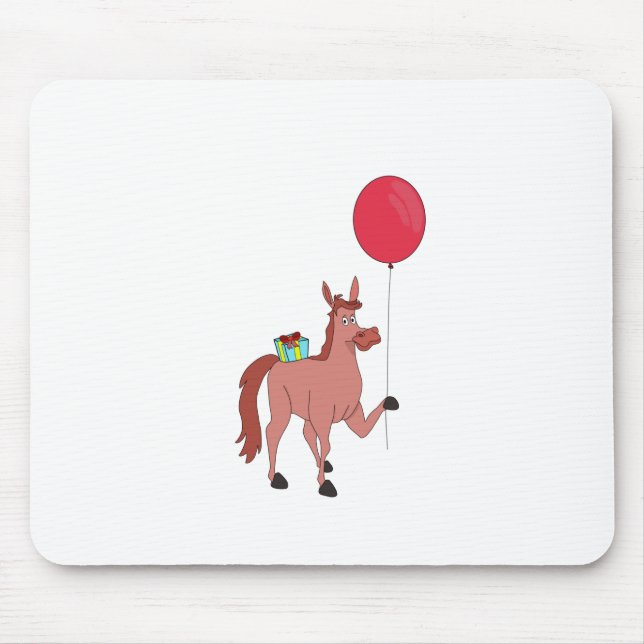 Happy Birthday Horse Mouse Mat (Front)