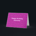 Happy Birthday, Hot Pink Jigsaw Puzzle Card<br><div class="desc">This hot pink card is a unique and fun card to wish someone a Happy Birthday.  It is part of our "Jigsaw" collection,  and has matching gift items,  such as canvas tote bags,  laptop sleeves,  iPhone cases,  etc.  All Rights Reserved © 2013 Alan & Marcia Socolik</div>