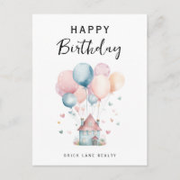 Happy Birthday House Balloons Realty