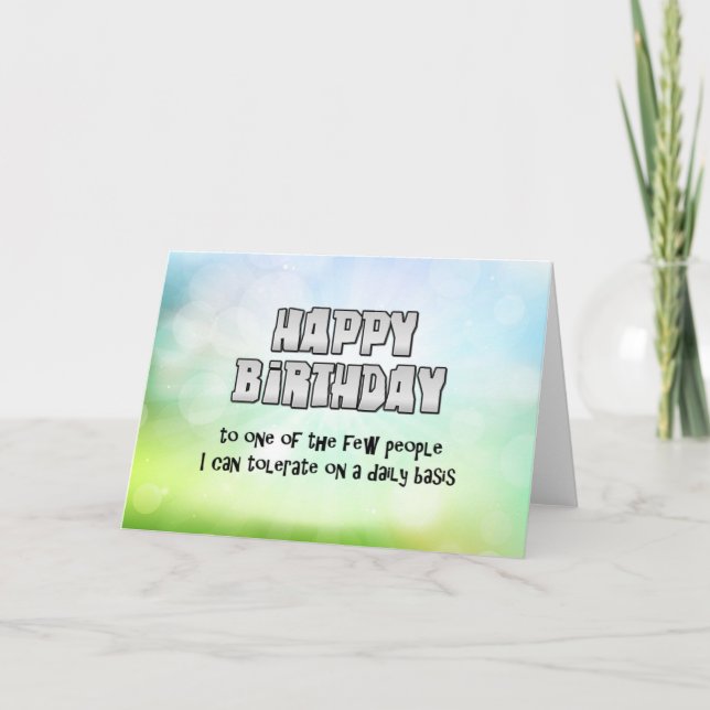 Happy birthday humor card (Front)