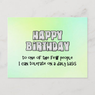 Happy birthday humor postcard
