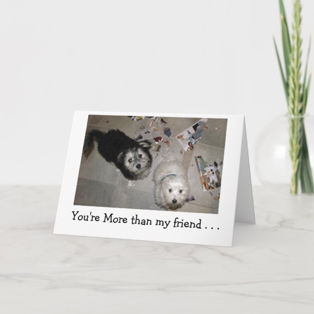 Happy BIrthday humour - puppy friends Card (Front)