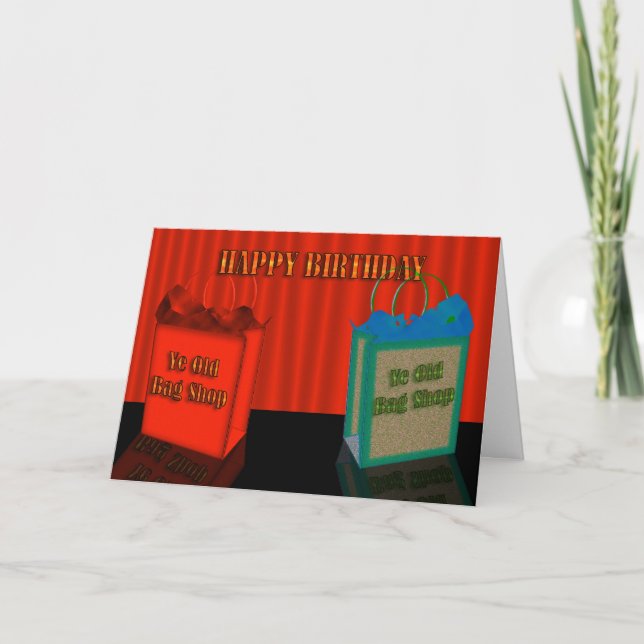 Happy Birthday Humour, two old bags Card (Front)