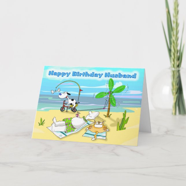 Happy Birthday husband Card (Front)