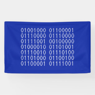 Happy Birthday in Binary Code Banner