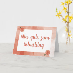Happy Birthday in German Card