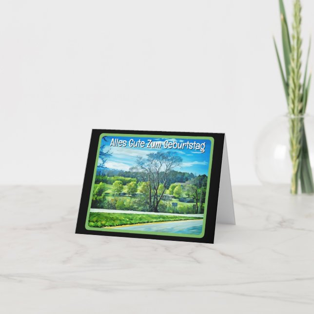 Happy Birthday In German Card (Front)