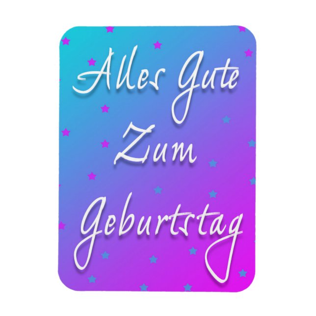 Happy Birthday In German Flexible Photo Magnet (Vertical)