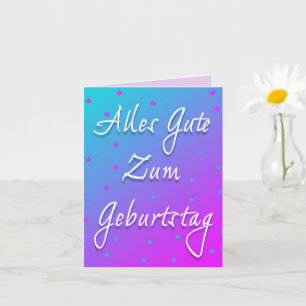 Happy Birthday In German Folded Greeting Card
