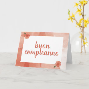 Happy Birthday in Italian Card