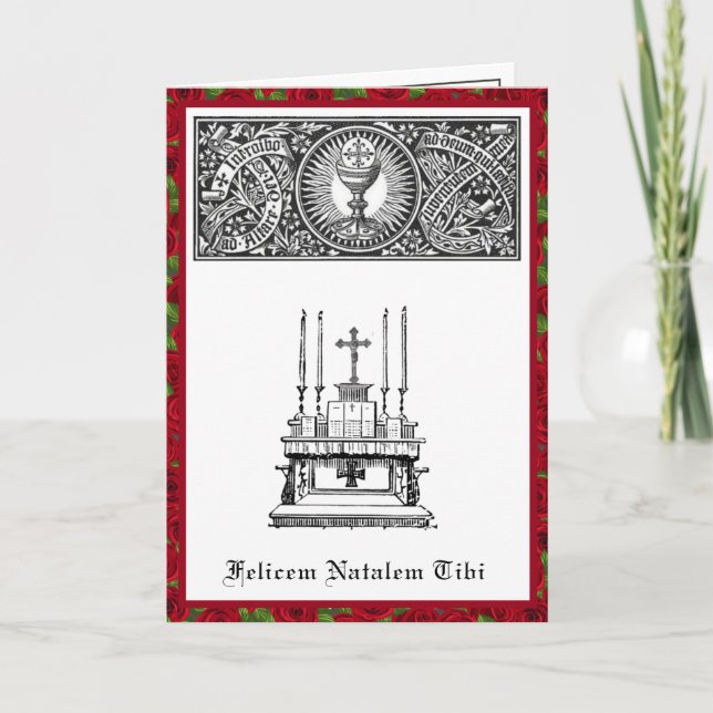 Happy Birthday in Latin for Catholic Priest Card (Front)