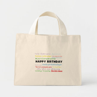 Happy Birthday in Many Languages Reusable Bag