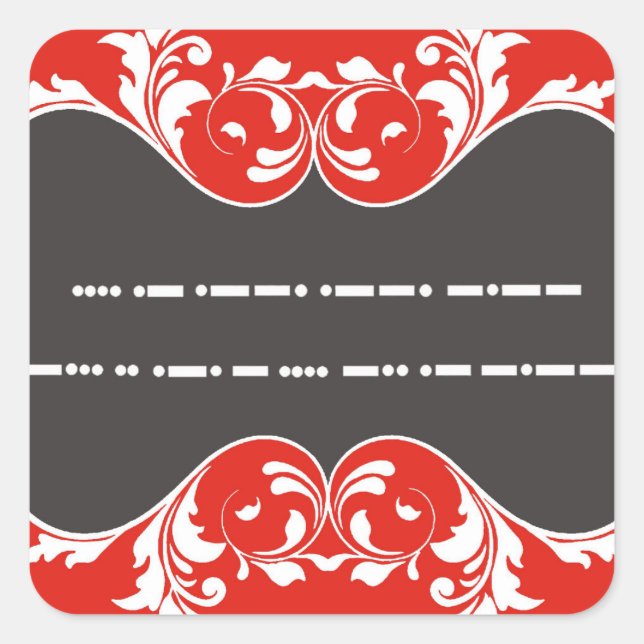 Happy Birthday in Morse Code 2 Square Sticker (Front)