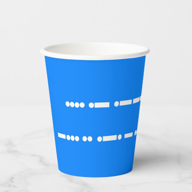 Happy Birthday in Morse Code Paper Cups (Front)