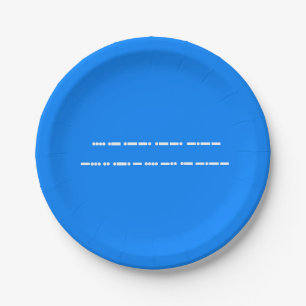 Happy Birthday in Morse Code Paper Plate