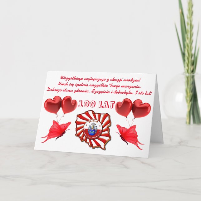 Happy Birthday in Polish Card (Front)